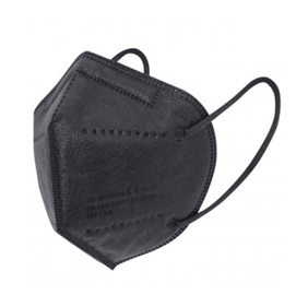 Mascherina ffp2 - pieghevole - s/valvola - cat.iii - nero - imb.singolarmente