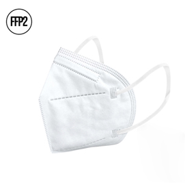 Mascherine bianca ffp2 pieghevole s/valvola imb.singolarmente ce2841