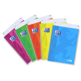 Maxiquaderno neon on - spiralato - a4 - 4 mm - 90 gr - 120 fogli - colori assortiti - oxford