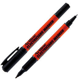 Marcatore permanente - per elettricisti - a doppia punta 0,4-1,0 mm - nero - artline