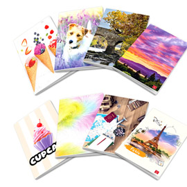 Maxiquaderno assortimento ragazza - a4 - 1 rigo - c/margine - 42 fogli - 80 gr - pigna