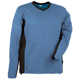 Maglietta madeira - a maniche lunghe - taglia xxl - celeste/nero - cofra