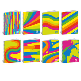 Maxiquaderno one color fantafluo - spiralato - a4 - 1 rigo - 80 gr - bm