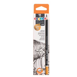 Matita di grafite black lead pencil - gradazione 2b - carioca - conf. 12 pezzi