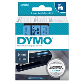 Nastro d1 409160 - 9 mm x 7 mt - nero/blu - dymo