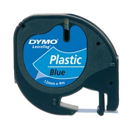 Nastro letratag 912050 - in plastica - 12 mm x 4mt - blu - dymo