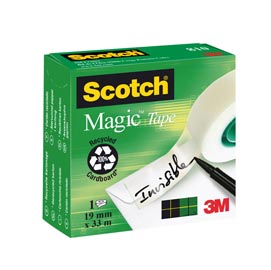 Nastro adesivo scotch® magic™ 810 - invisibile - permanente - 19 mm x 33 mt - trasparente - scotch®