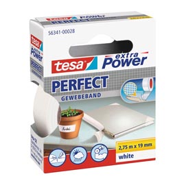 Nastro adesivo telato xp perfect - 19 mm x 2,7 m - bianco - tesa®