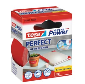 Nastro adesivo telato xp perfect - 38 mm x 2,7 m - rosso - tesa®