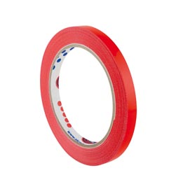 Nastro adesivo pvc 350 - 9 mm - rosso - eurocel - rotolo da 66 mt