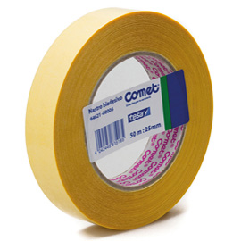 Nastro biadesivo - 50 mt x 25 mm - trasparente - comet