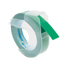 ***nastro a rilievo - 9mmx3mt - bianco/verde per dymo 1540/1575