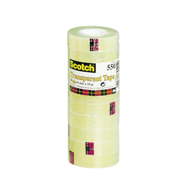 Nastro adesivo scotch® 550 - 15 mm x 66 mt - trasparente - scotch® - torre 10 rotoli