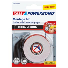 Nastro biadesivo tesa® powerbond ultra strong - 19 mm x 1,5 mt - bianco - tesa®
