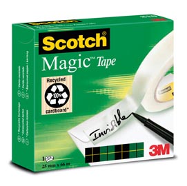 Nastro adesivo scotch® magic™ 810 - invisibile - permanente - 25 mm x 66 mt - trasparente - scotch®