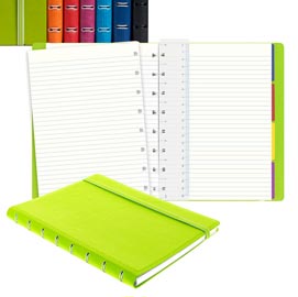 Notebook pocket - copertina similpelle - verde - a righe - 14,4 x 10,5cm - 56 pagine - filofax