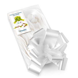 Nastri strip 6800 - in polipropilene - bianco 01 - per fiocco autocomponibile - 50mm - diametro 20cm - brizzolari