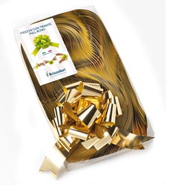Nastro strip 6870 - metal - oro 03 - per fiocco autocomponibile - 31mm - diametro 13cm - brizzolari
