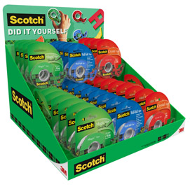 Nastri assortiti scotch  magic, cristyal, wallsafe - 3m - expo 16 + 16 + 16 pezzi