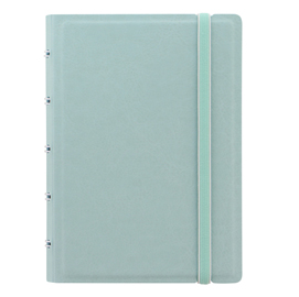 Notebook pocket - con elastico - copertina similpelle - 144 x 105 mm - 56 pagine - a righe - verde pastello - filofax