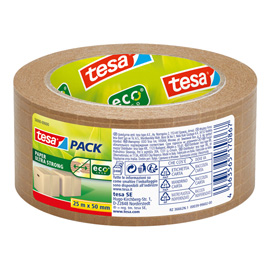Nastro adesivo tesapack eco - paper ultra strong ecologo - 25 m x 50 mm - avana - tesa