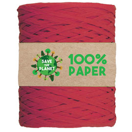 Nastro rafia - 100 m - carta - rosso 07 - brizzolari