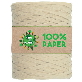 Nastro rafia - 100 m - carta - avorio 25 - brizzolari