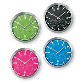 Orologio weather station 3218 - diametro 30 cm - tripla funzione - nero - lebez