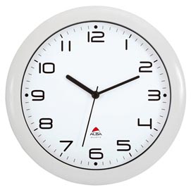 Orologio da parete hornew - diametro 30 cm - bianco - alba
