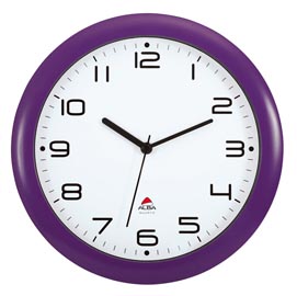 Orologio da parete hornew - diametro 30 cm - viola - alba