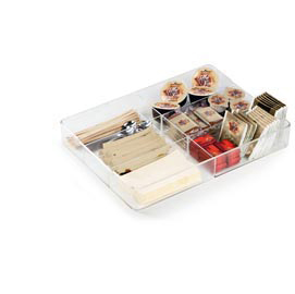 Organizer da cassetto coffee point - 4,8x24,2x32,9 cm - acrilico - trasparente - durable