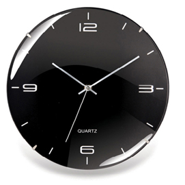 Orologio da parete eleganta - diametro 29,3 cm - nero - cep