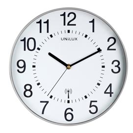Orologio da parete wave - diametro 30 cm - bianco - unilux