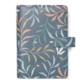 Organiser botanical - f.to personal 187 x 153 x 40 mm - con cinturino - blu - filofax