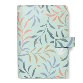 Organiser botanical - f.to personal 187 x 153 x 40 mm - con cinturino - menta - filofax