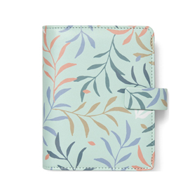 Organiser botanical - f.to pocket 146 x 128 x 36 mm - con cinturino - menta - filofax