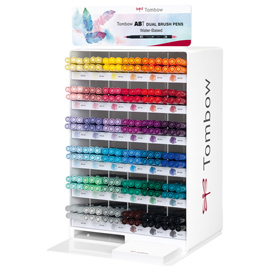Pennarelli tombow abt dual brush - 36 colori assortiti - koh-i-noor - expo 216 pezzi