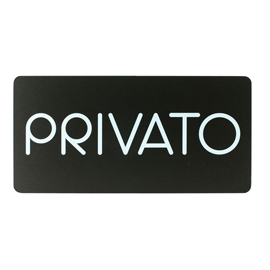 Pittogramma adesivo - privato - 32,5 x 16 cm - pvc - nero/bianco - stilcasa