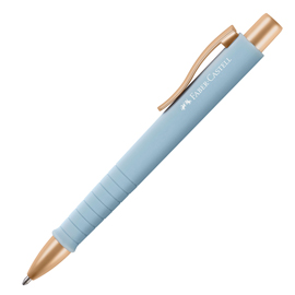 Penna a sfera a scatto poly ball - punta 0,7 mm - fusto sky blue - faber-castell