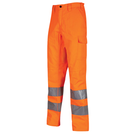 Pantaloni invernali alta visibilità sirius - taglia l - arancio fluo - u-power