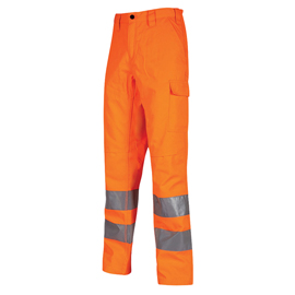 Pantaloni alta visibilità vega - taglia m - arancio fluo - u-power