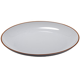 Piatto piano - rpet - grigio - Ø27,5 x 2,8cm - leone