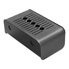 Posacenere murale - metallo - 23,5 x 13,2 x 18,7 cm - 1,5 l - nero - stilcasa