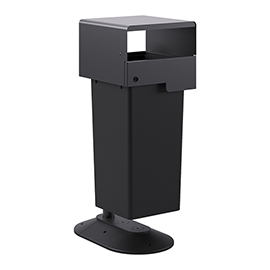 Portarifiuti modula - da terra - coperto - con contenitore - 62,5 x 41,5 x 107,5 cm - 73 l - antracite - stilcasa