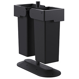 Portarifiuti modula - da terra - con contenitore - doppio - 85 x 35,5 x 97,5 cm - 53+53 l - antracite - stilcasa