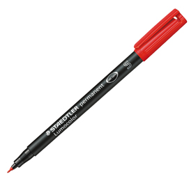 Pennarello lumocolor permanent 313 - punta 0,4mm - rosso  - staedtler