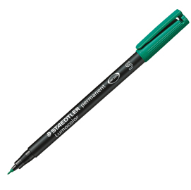 Pennarello lumocolor permanent 313 - punta 0,4mm - verde - staedtler