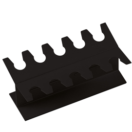 Portatimbri lineare - metallo - 10 posti - nero - lebez