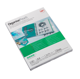 Pouches - a4 - 216x303 mm - 2x75 micron - gbc - scatola 100 pezzi