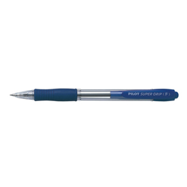 Penna a sfera a scatto super grip - punta fine 0,7mm - blu - pilot